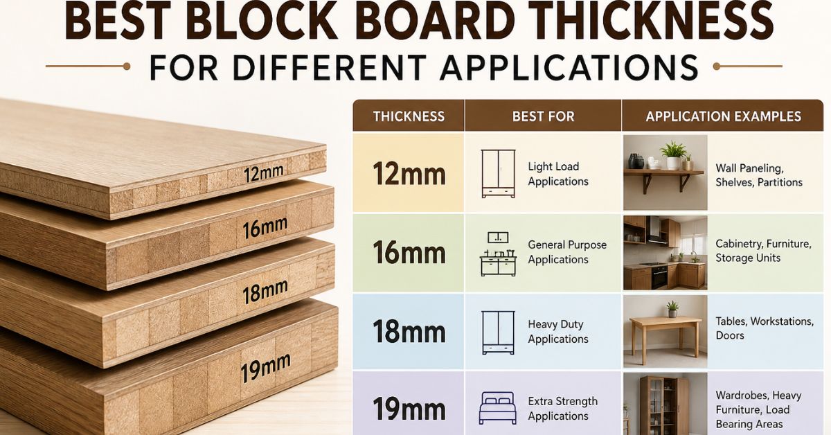 Best Block Board Thickness for Different Applications