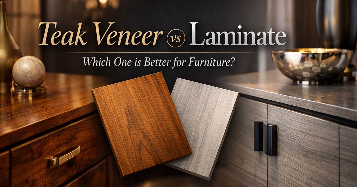 Teak Veneer vs Laminate: Best Choice for Furniture Design